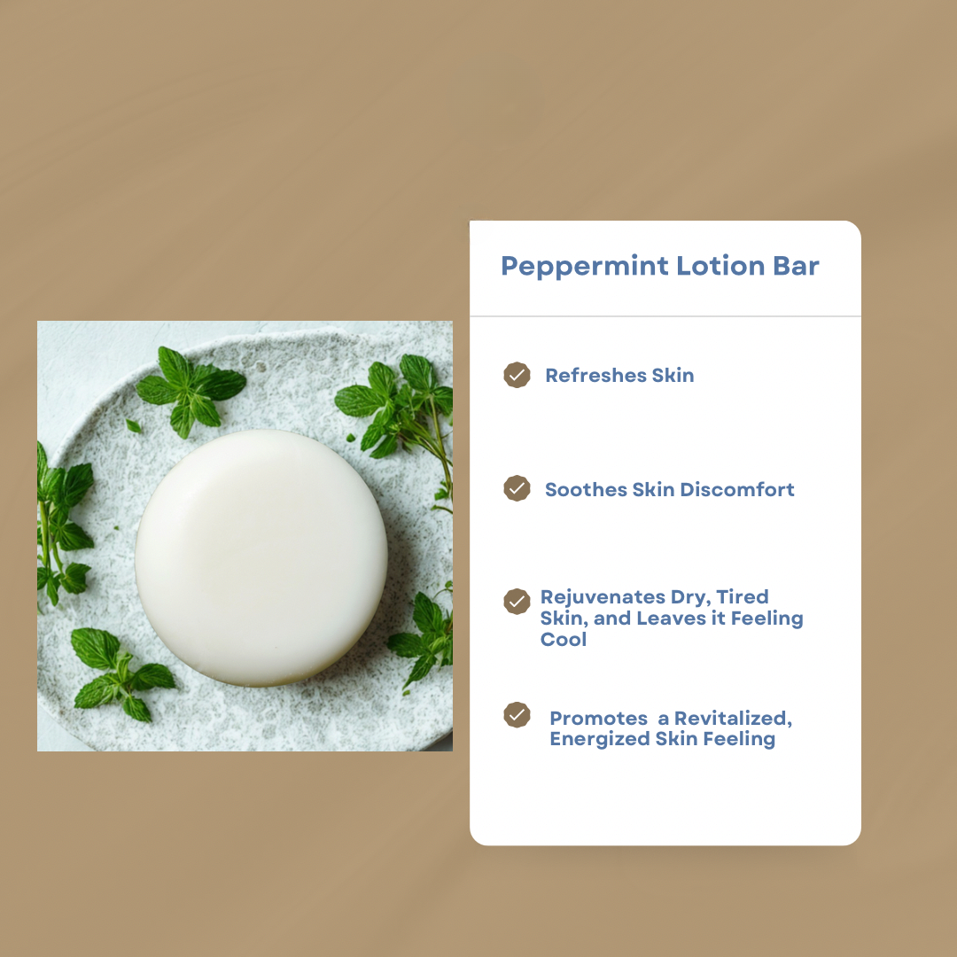 Peppermint Essential Oil Solid Lotion Bar
