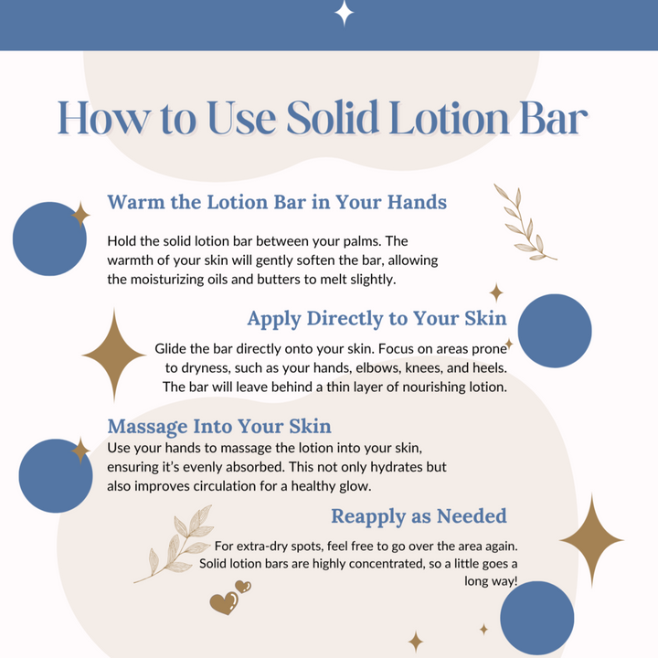 solid lotion bar how to use information