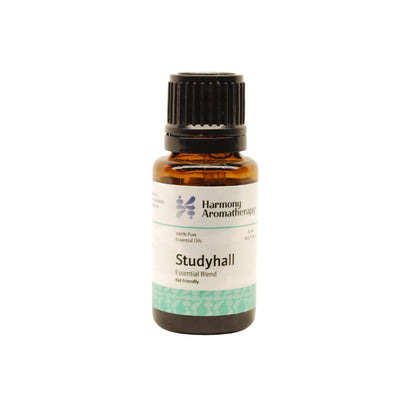 Studyhall essential oil on white background